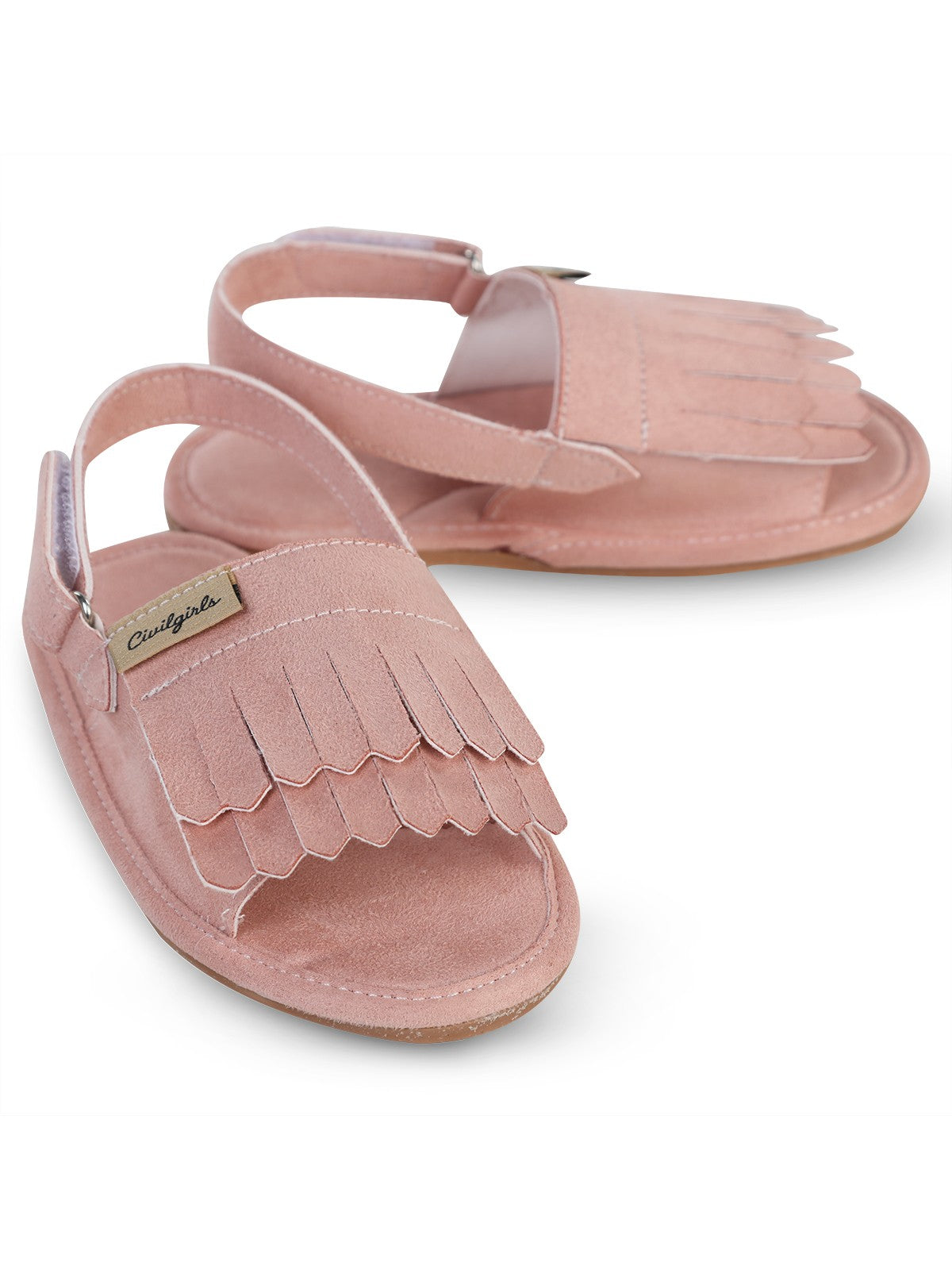 Civil Girls Püsküllü 26-31 Numara Sandalet - Pembe