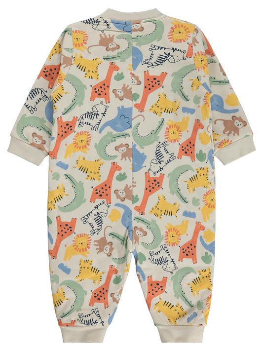Civil Baby Safari Empirme | 1.2 TOG Uyku Tulumu| Pamuklu Süprem | Uzun Kollu Bisiklet Yaka - Bej
