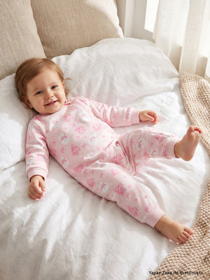 Civil Baby Kardan Adam Empirme | 2.5 TOG Uyku Tulumu| Pamuklu İnterlok | Uzun Kollu Bisiklet Yaka - Pembe