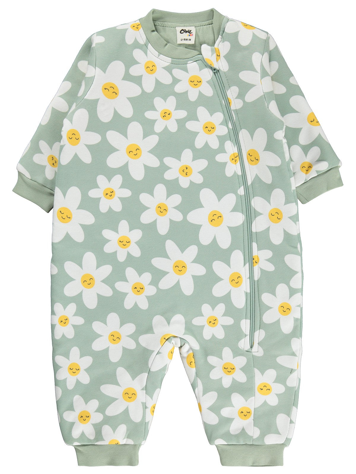 Civil Baby Çiçek Empirme 2.5 TOG  Uyku Tulumu - Yeşil