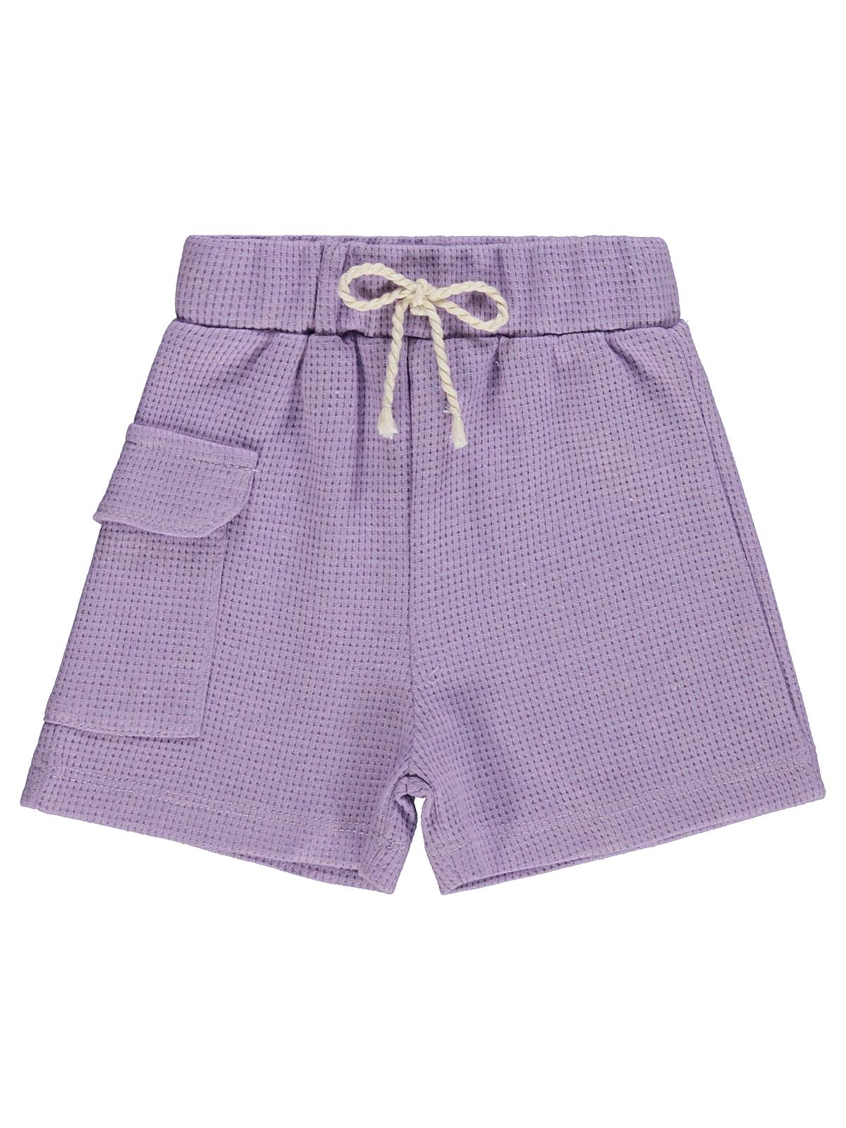 Civil Baby Kız Bebek Düz Cepli 6-18 Ay Şort - Lila