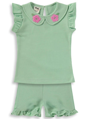 Civil Baby Yaka Nakışlı 6-18 Ay Takım - Yeşil