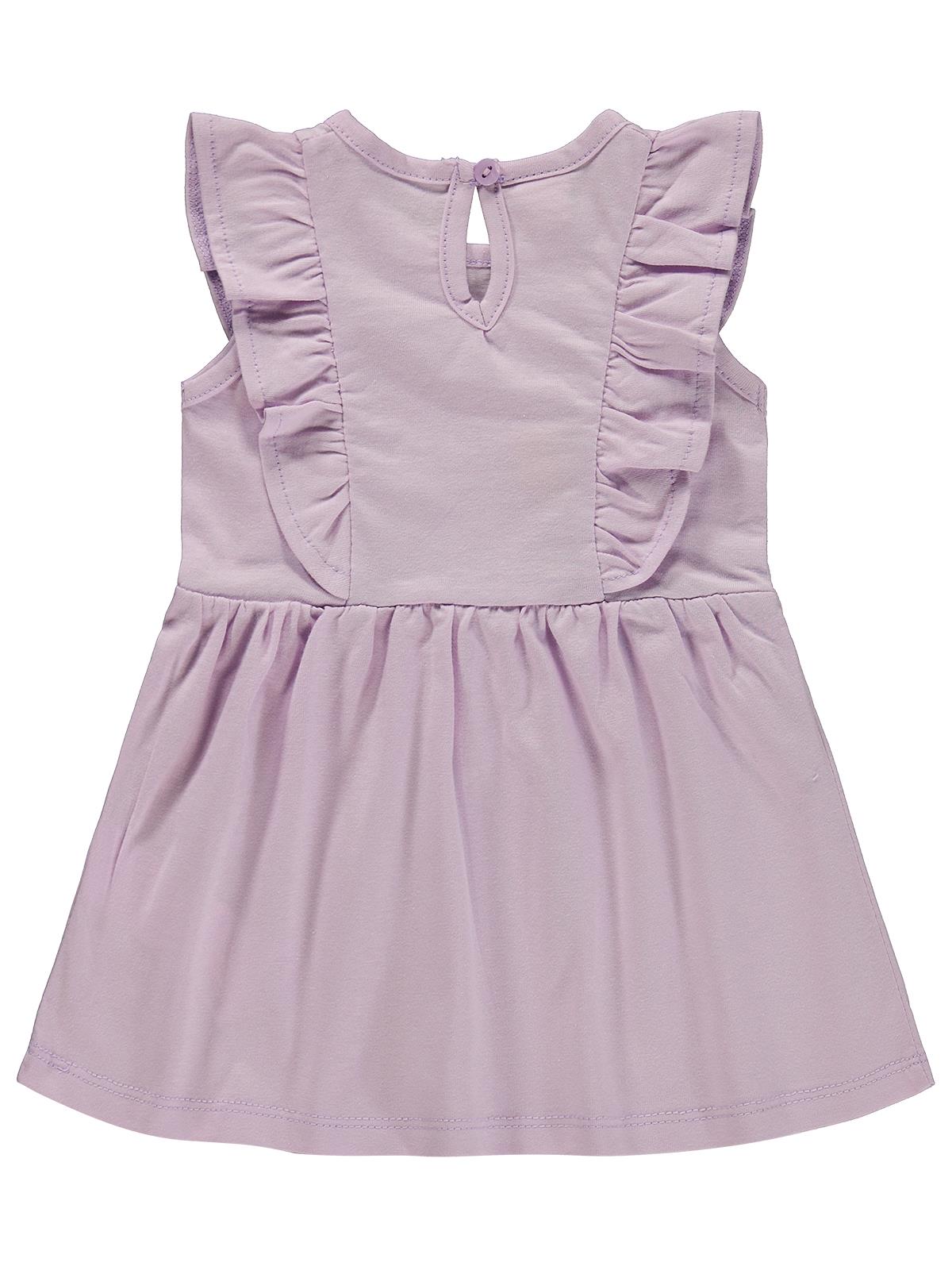 Civil Baby Kalp Baskı Çiçek 6-18 Ay Elbise - Lila