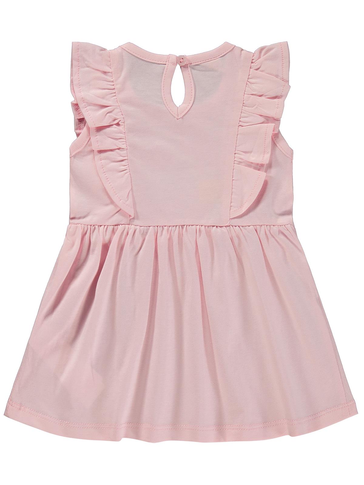 Civil Baby Kalp Baskı Çiçek 6-18 Ay Elbise - Pembe