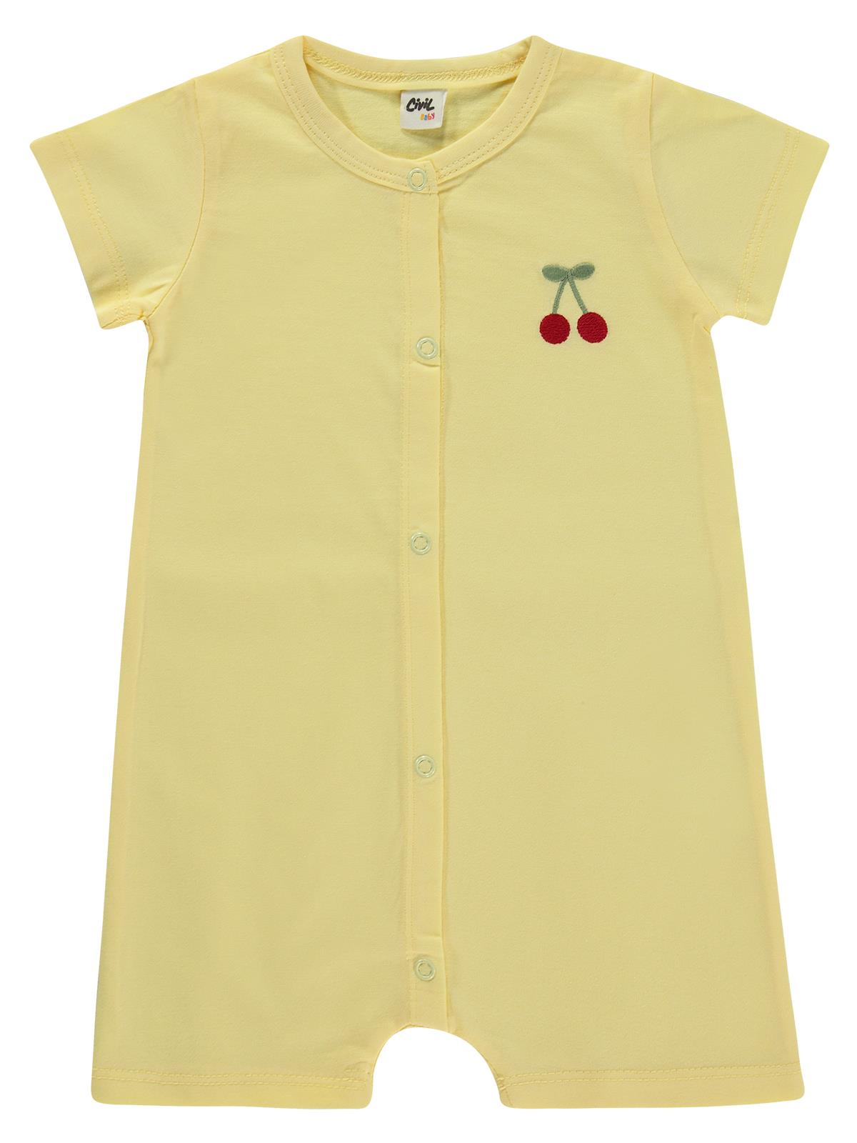 Civil Baby Kiraz Baskılı 6-18 Ay Tulum - Pembe