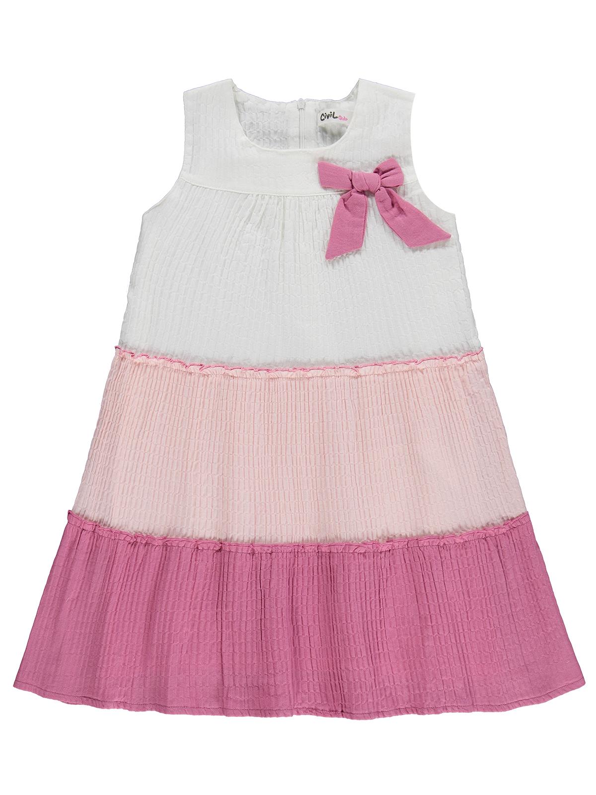 Civil Girls Fiyonklu 6-9 Yaş Elbise - Pembe