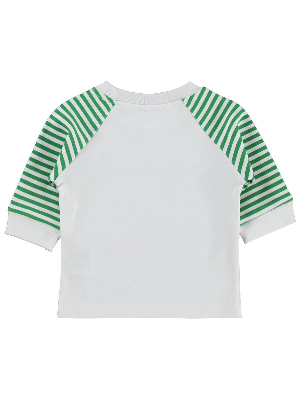 Nova Baby Karpuz Kokulu Renglan Kol 1-9 Ay Sweatshirt - Ekru