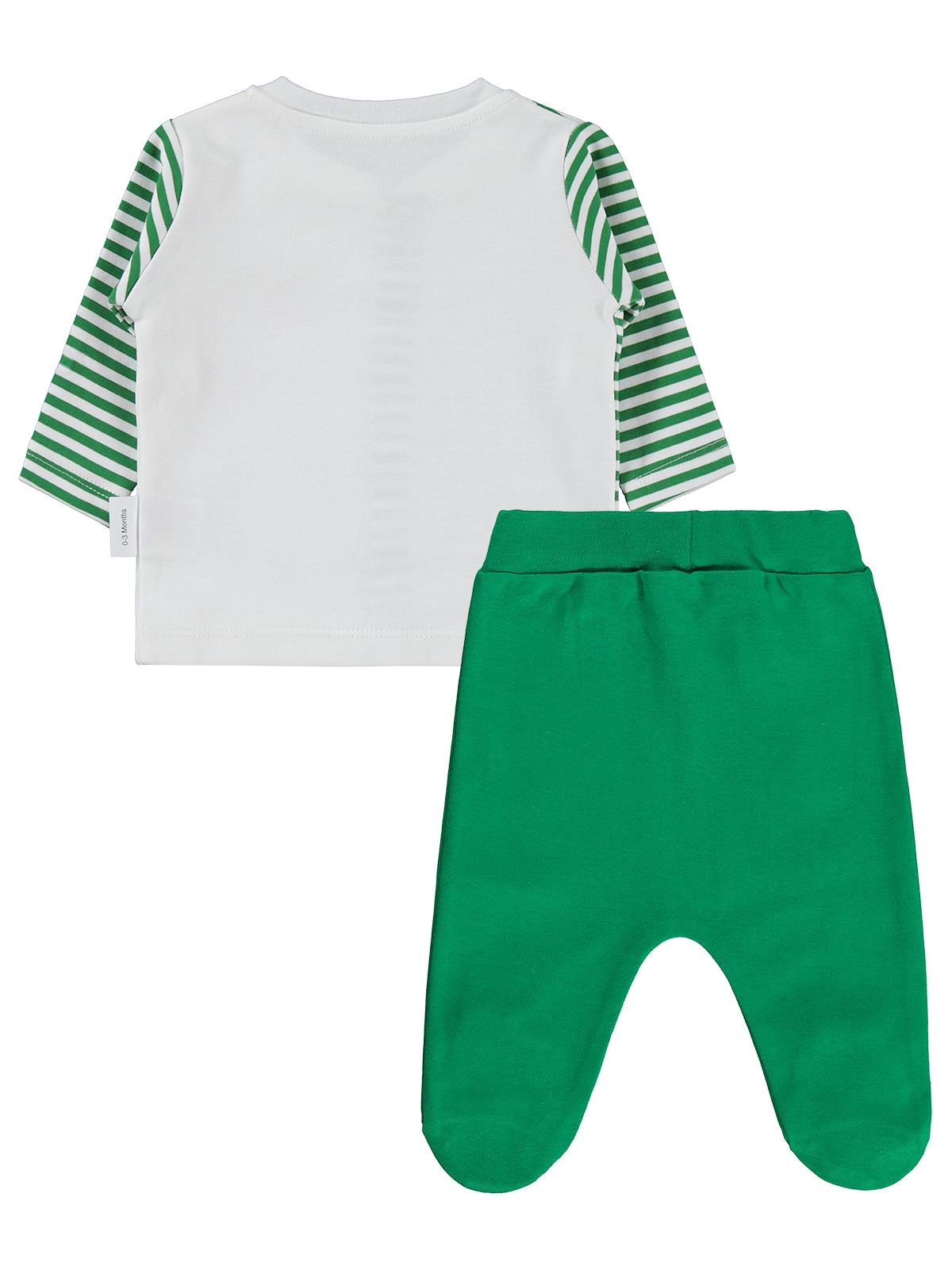 Nova Baby Karpuz Kokulu Önden Açık 1-6 Ay Pijama Takımı - Ekru