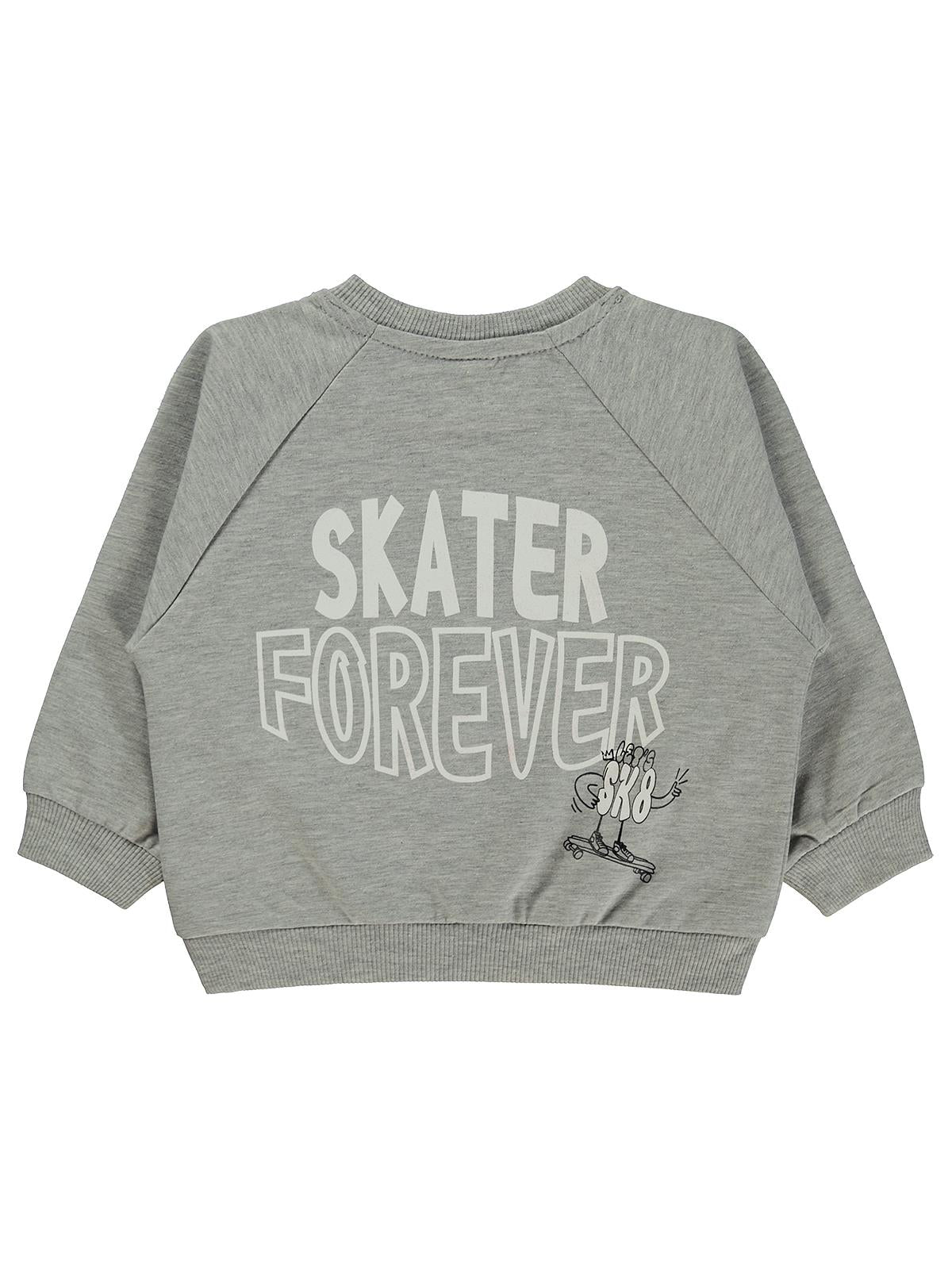 Civil Baby Skater Forever Baskılı 6-18 Ay Sweatshirt - Kırmızı