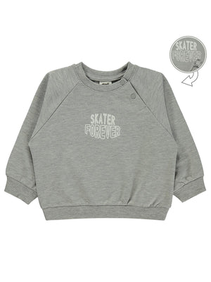 Civil Baby Skater Forever Baskılı 6-18 Ay Sweatshirt - Gri
