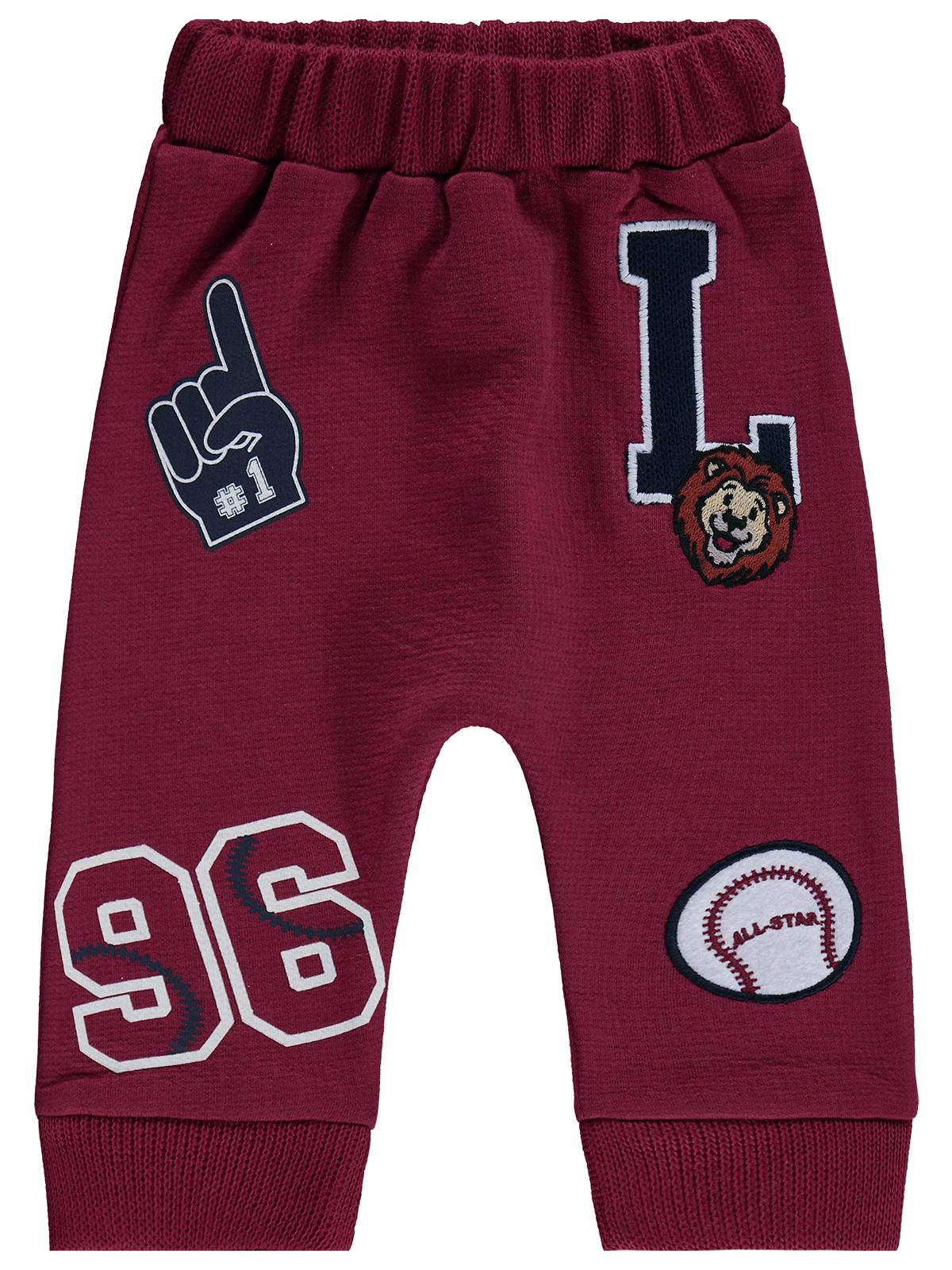 Civil Baby Baskılı 6-18 Ay Eşofman Altı - Bordo