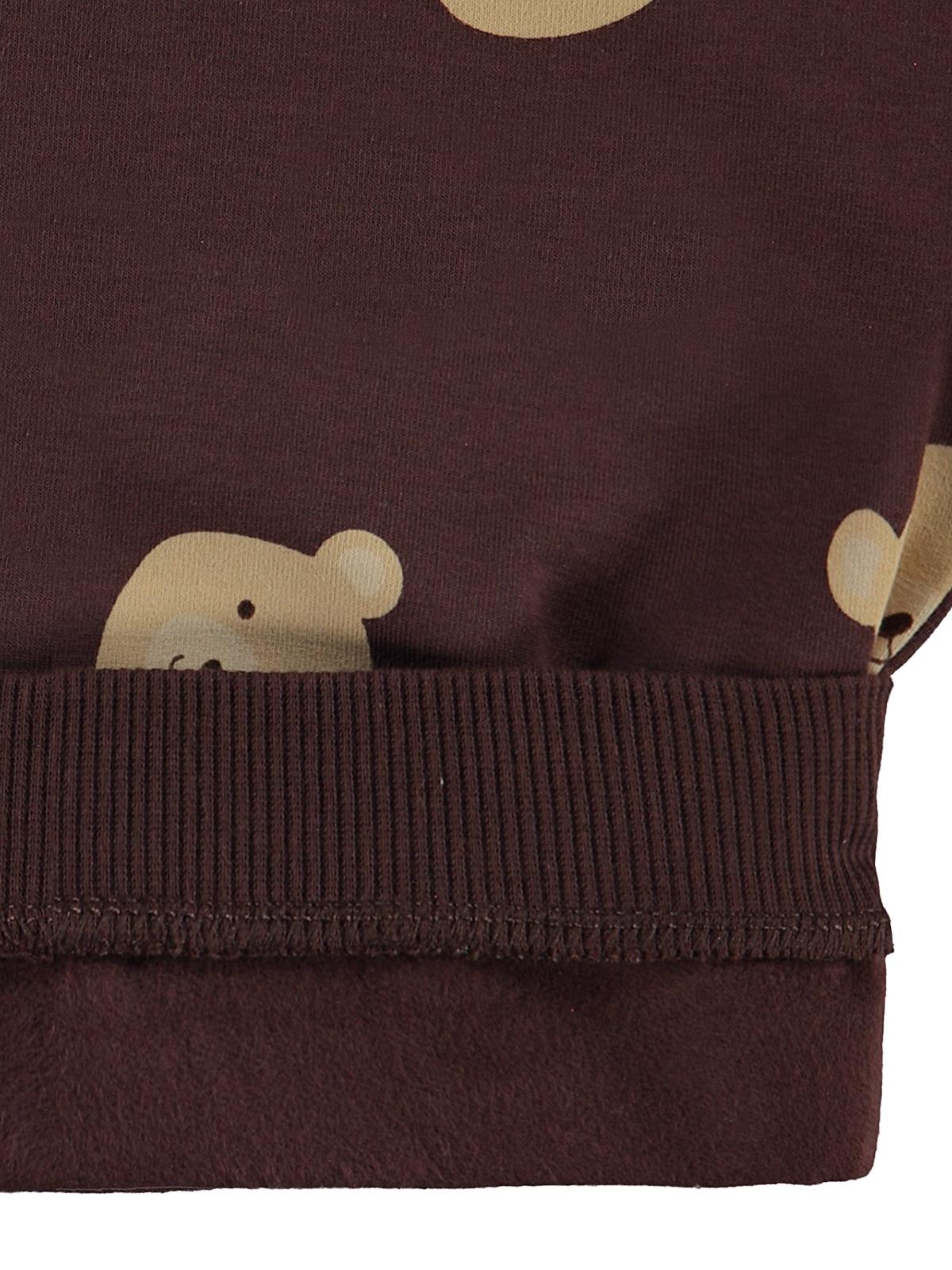 Civil Baby Ayıcık Baskılı 6-18 Ay Sweatshirt - Kahverengi