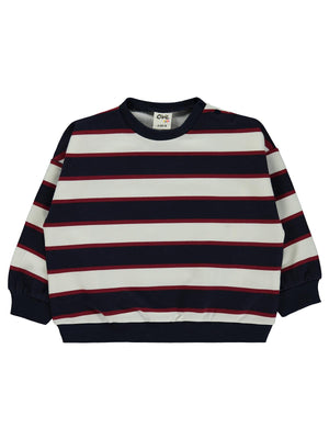 Civil Baby Çizgili 6-18 Ay Sweatshirt - Lacivert