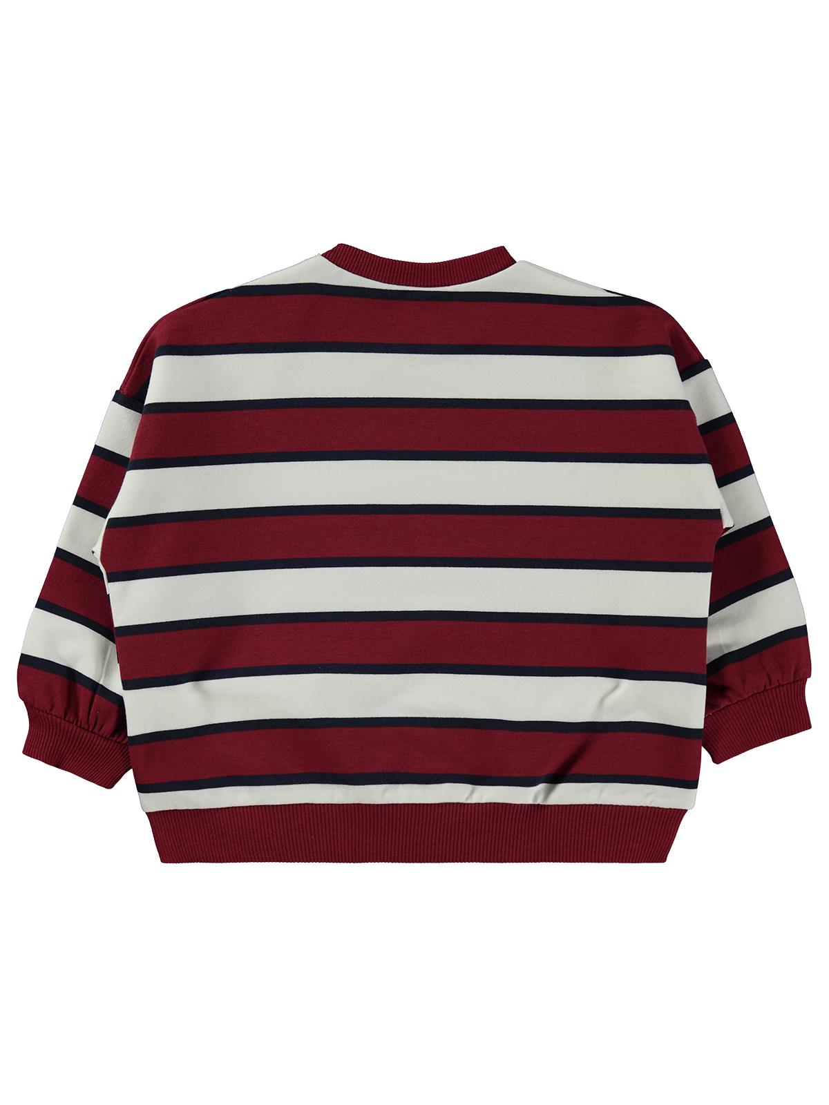 Civil Baby Çizgili 6-18 Ay Sweatshirt - Bordo