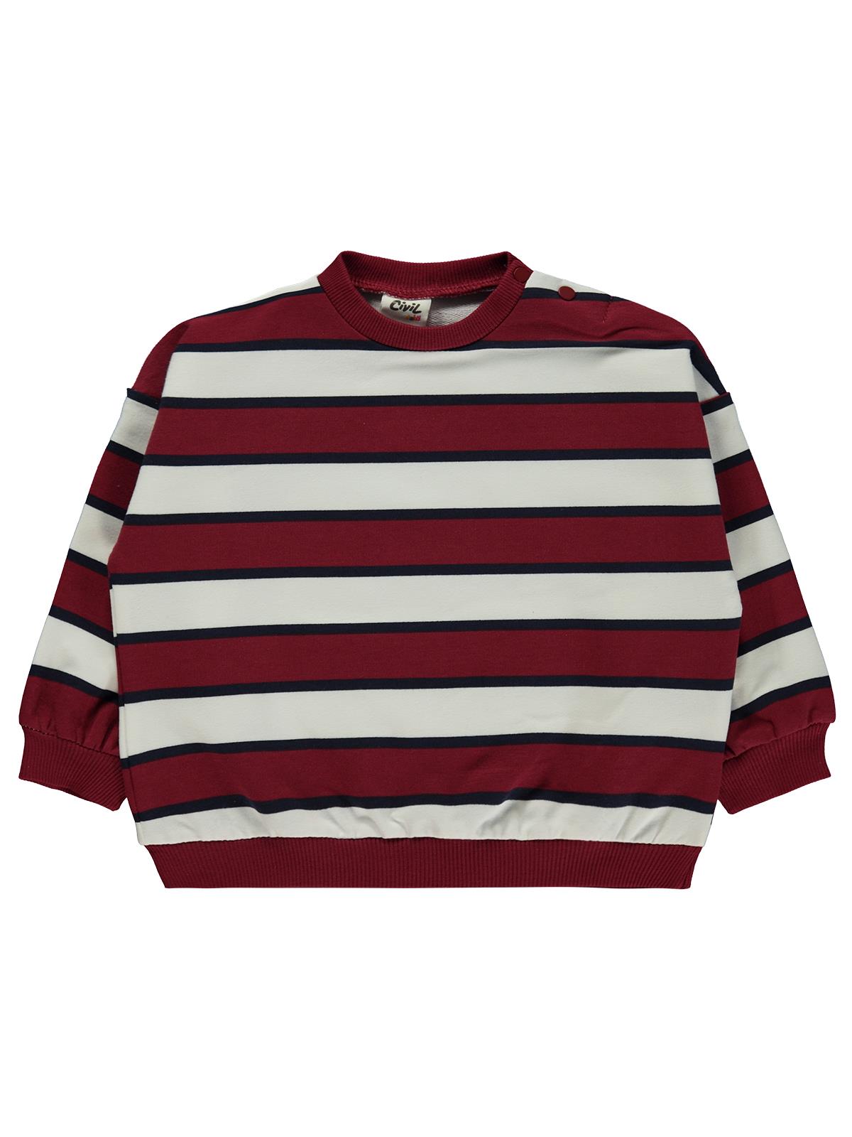 Civil Baby Çizgili 6-18 Ay Sweatshirt - Lacivert