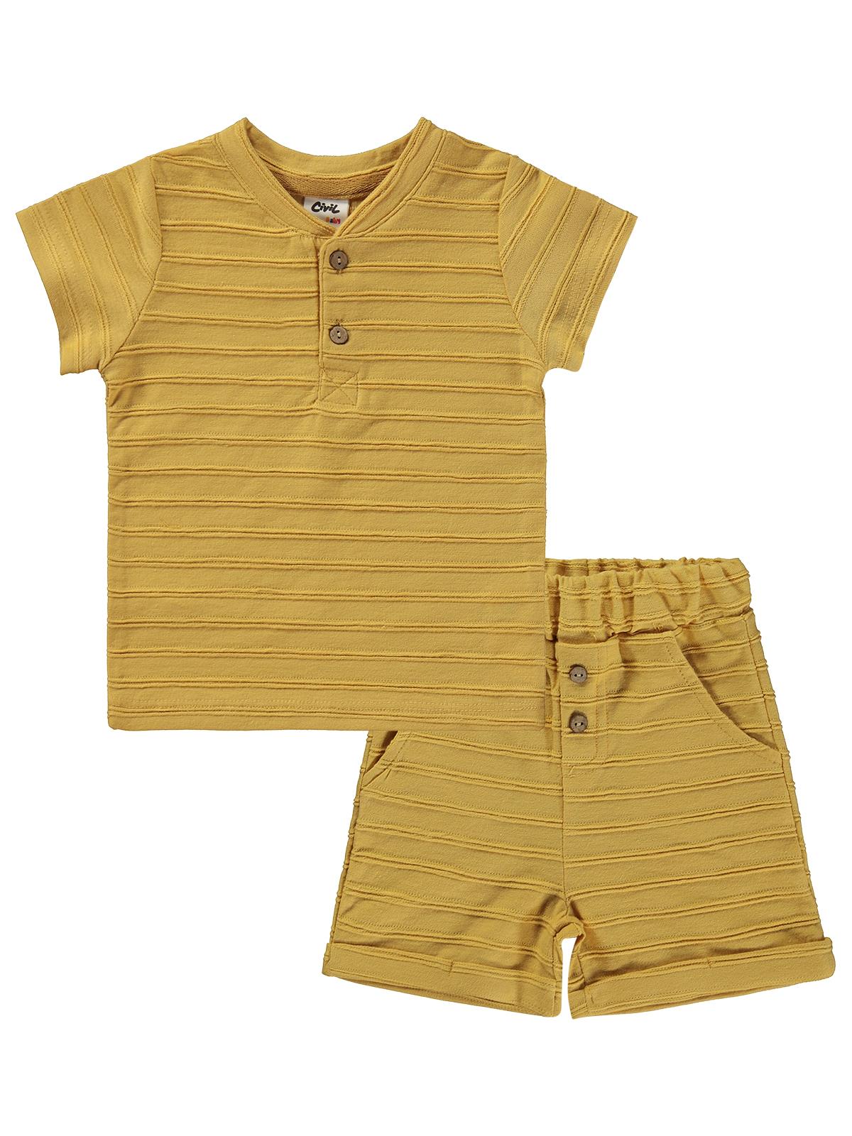 Civil Baby Jakarlı 6-18 Ay Takım - Hardal