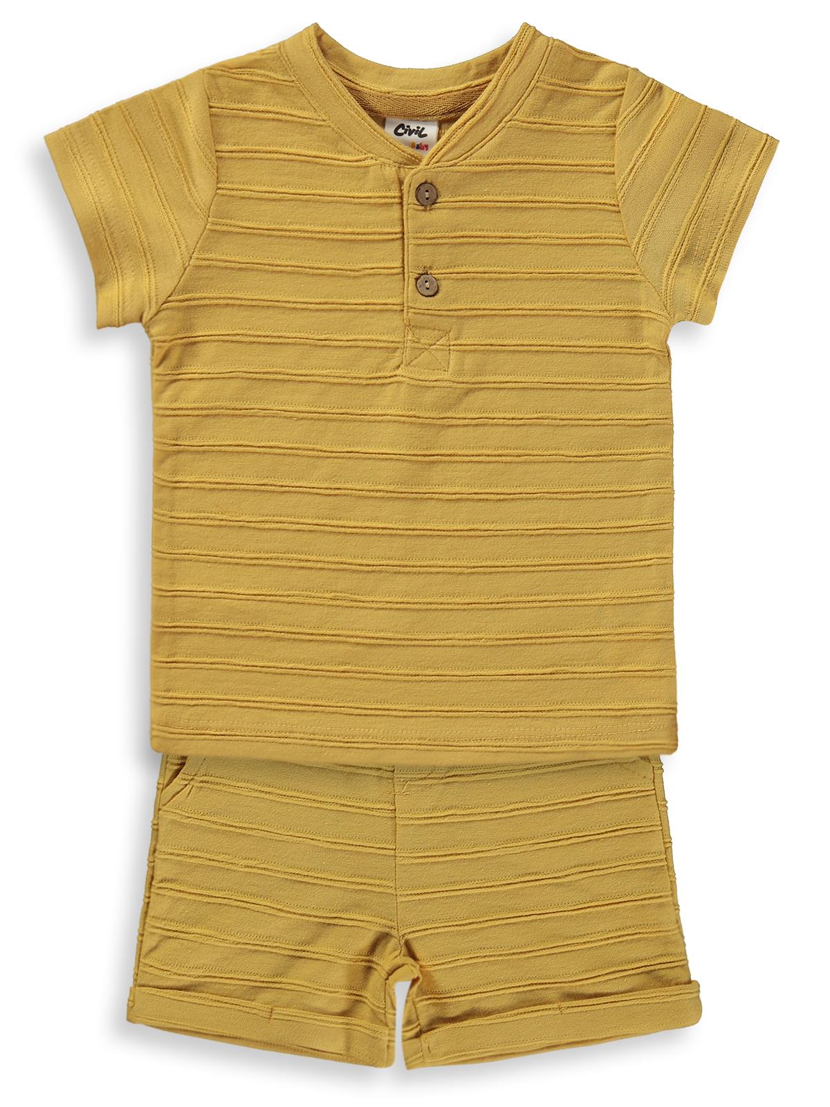 Civil Baby Jakarlı 6-18 Ay Takım - Hardal