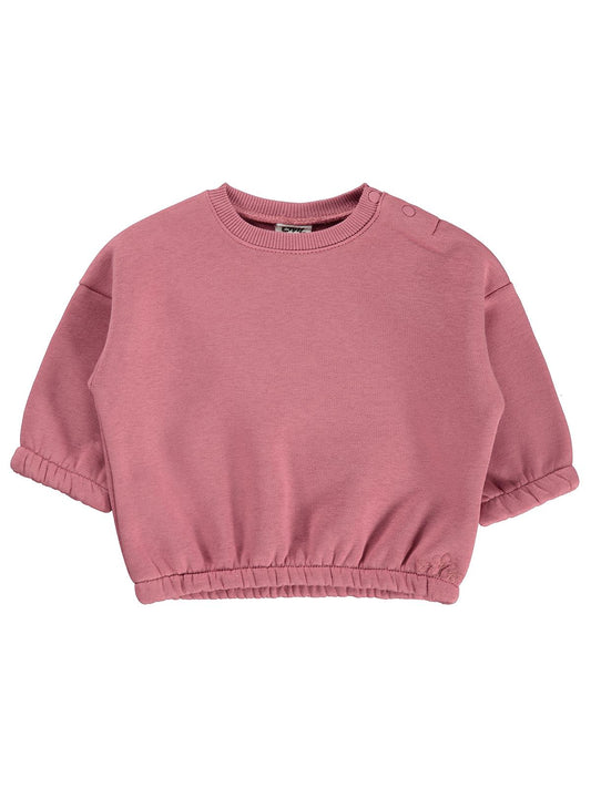 Civil Baby Çiçek Nakışlı Basic 6-18 Ay Sweatshirt - Turuncu