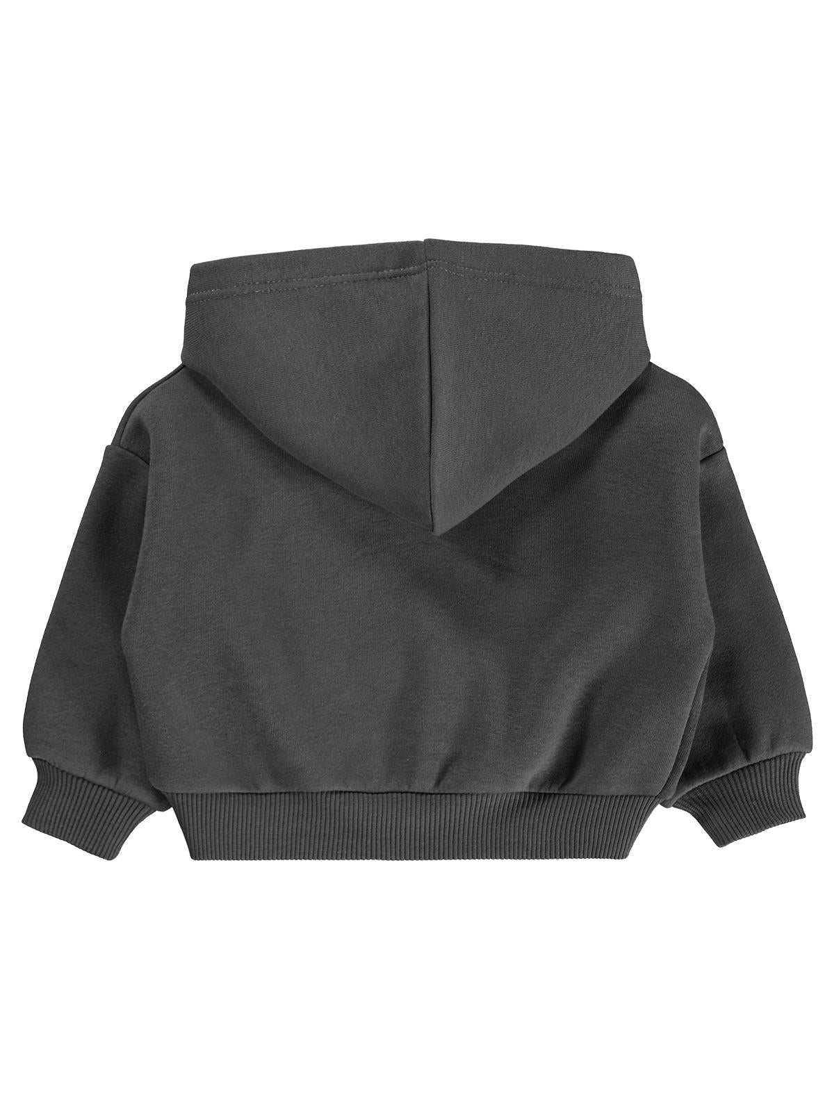 Civil Baby Çiçek Nakışlı Basic Kapşonlu 6-18 Ay Sweatshirt - Bej