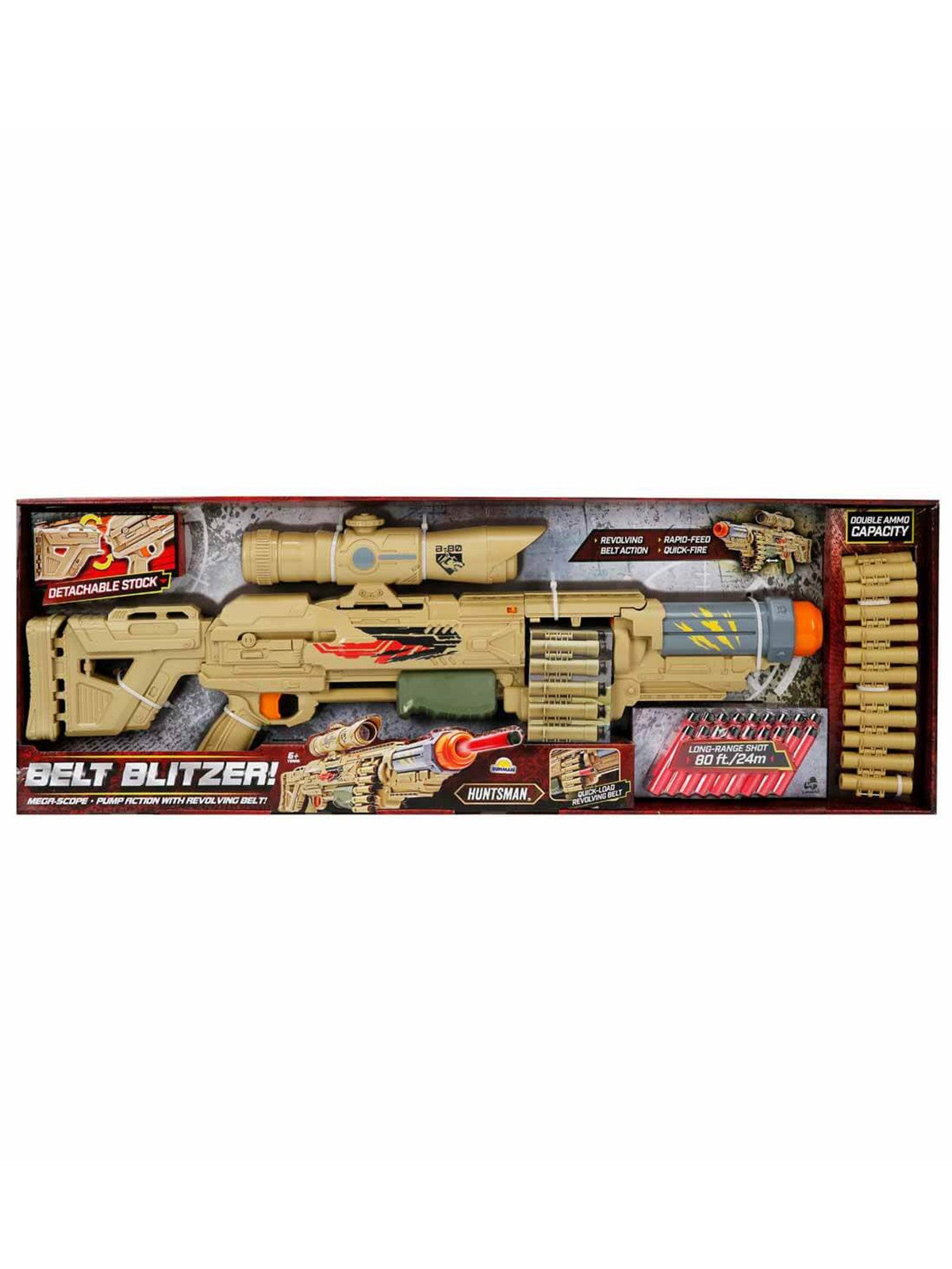 Lanard Toys 18 Mermili Sünger Dart Atan Silah - Kahverengi