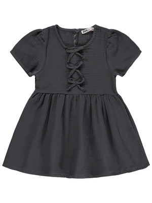 Civil Girls Fiyonklu 2-5 Yaş Elbise - Gri