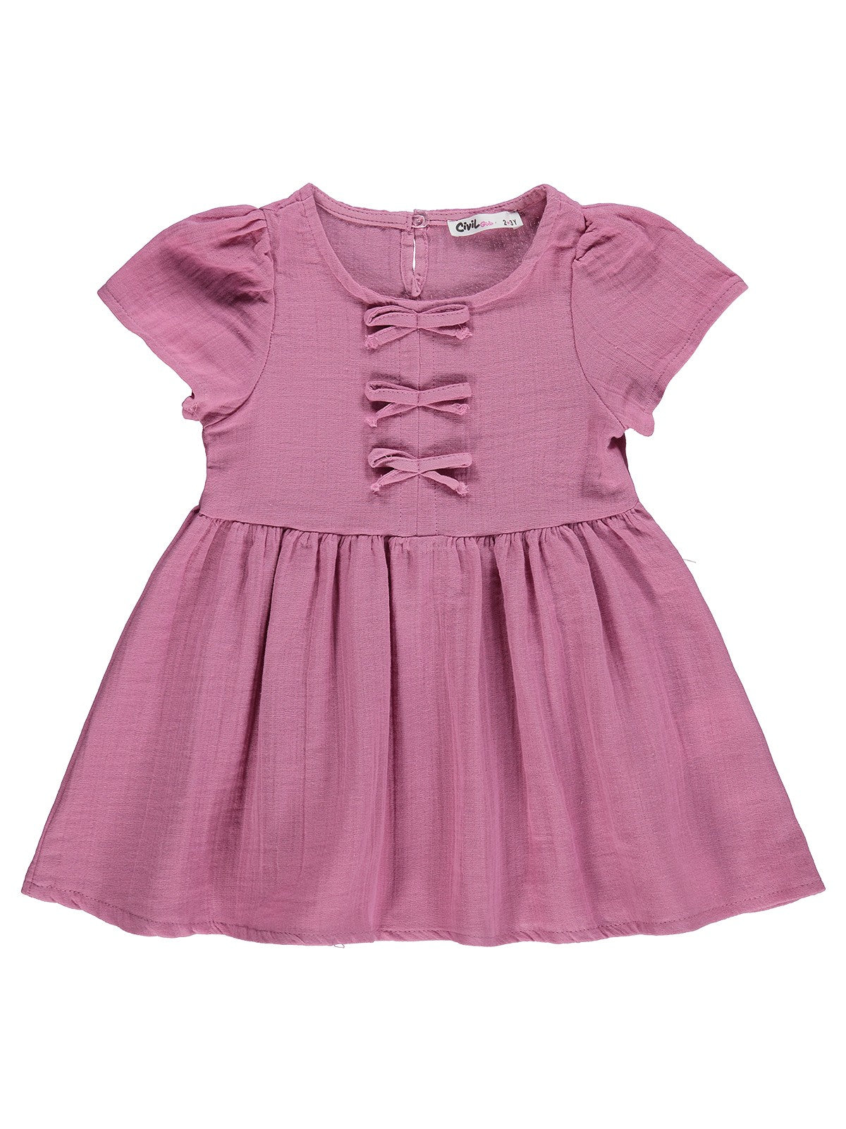 Civil Girls Fiyonklu 2-5 Yaş Elbise - Pembe