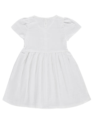 Civil Girls Fiyonklu 6-9 Yaş Elbise - Beyaz