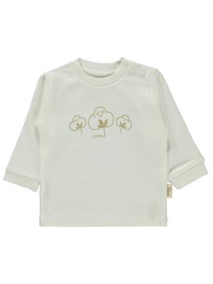Civil Baby Organik Pamuklu 1-9 Ay Sweatshirt - Ekru