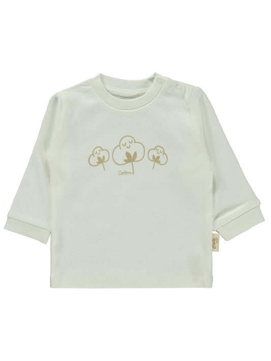Civil Baby Organik Pamuklu 1-9 Ay Sweatshirt - Ekru