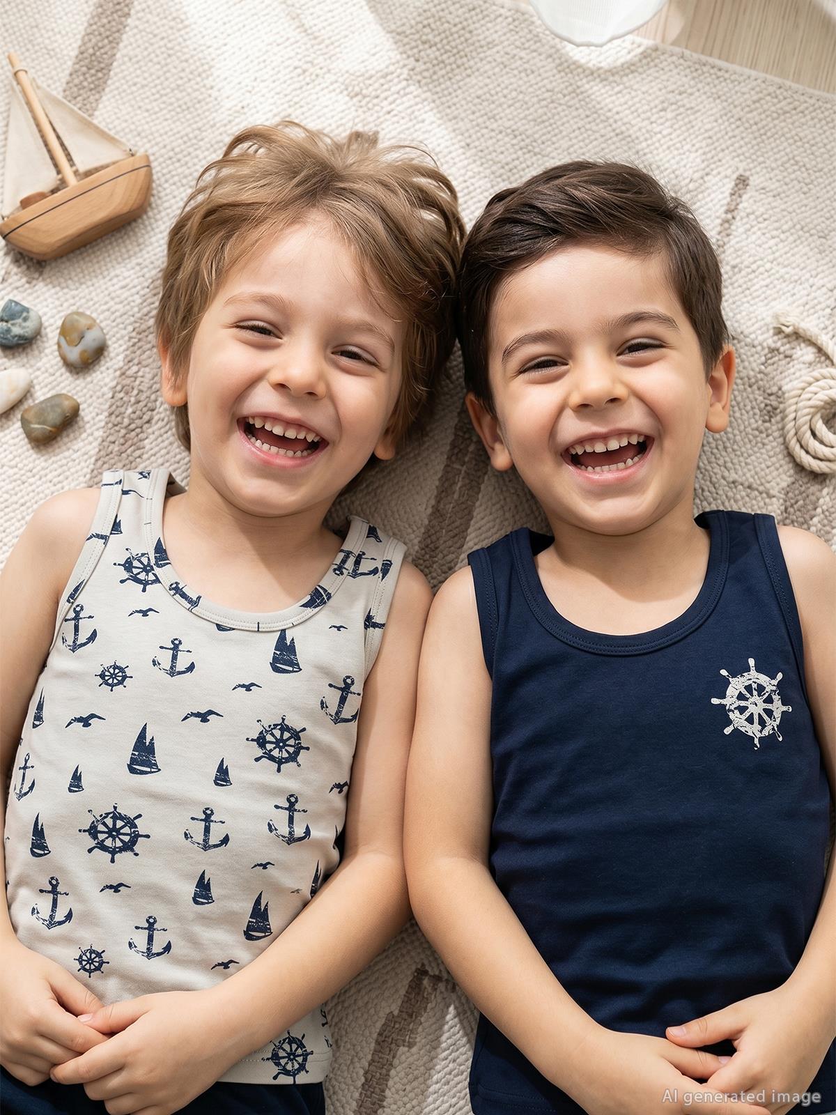 Civil Boys Erkek Çocuk Sailor 2-12 Yaş 2'li Atlet