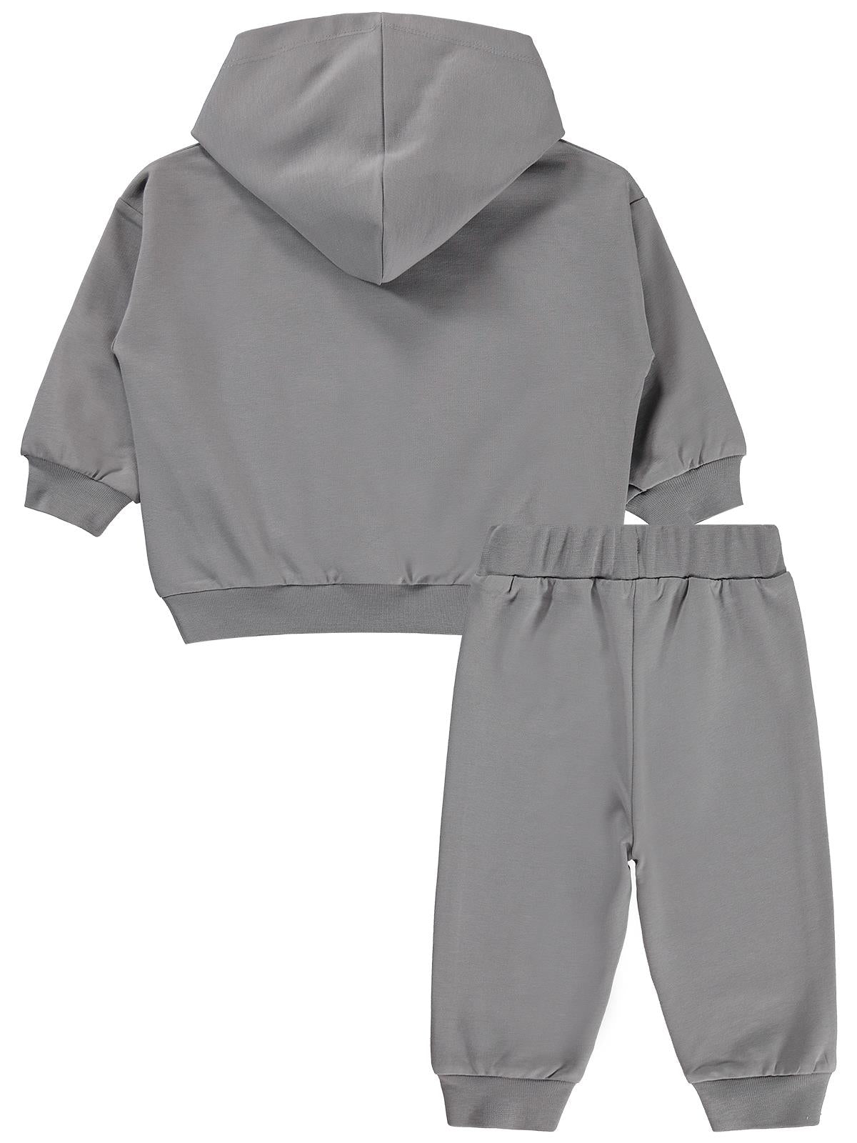 Civil Baby Yazı Baskılı 6-18 Ay Takım - Gri