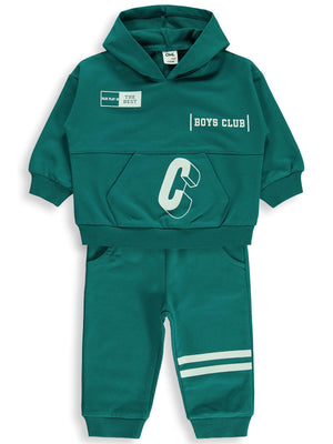 Civil Baby Yarım Fermuar 6-18 Ay Takım - Yeşil