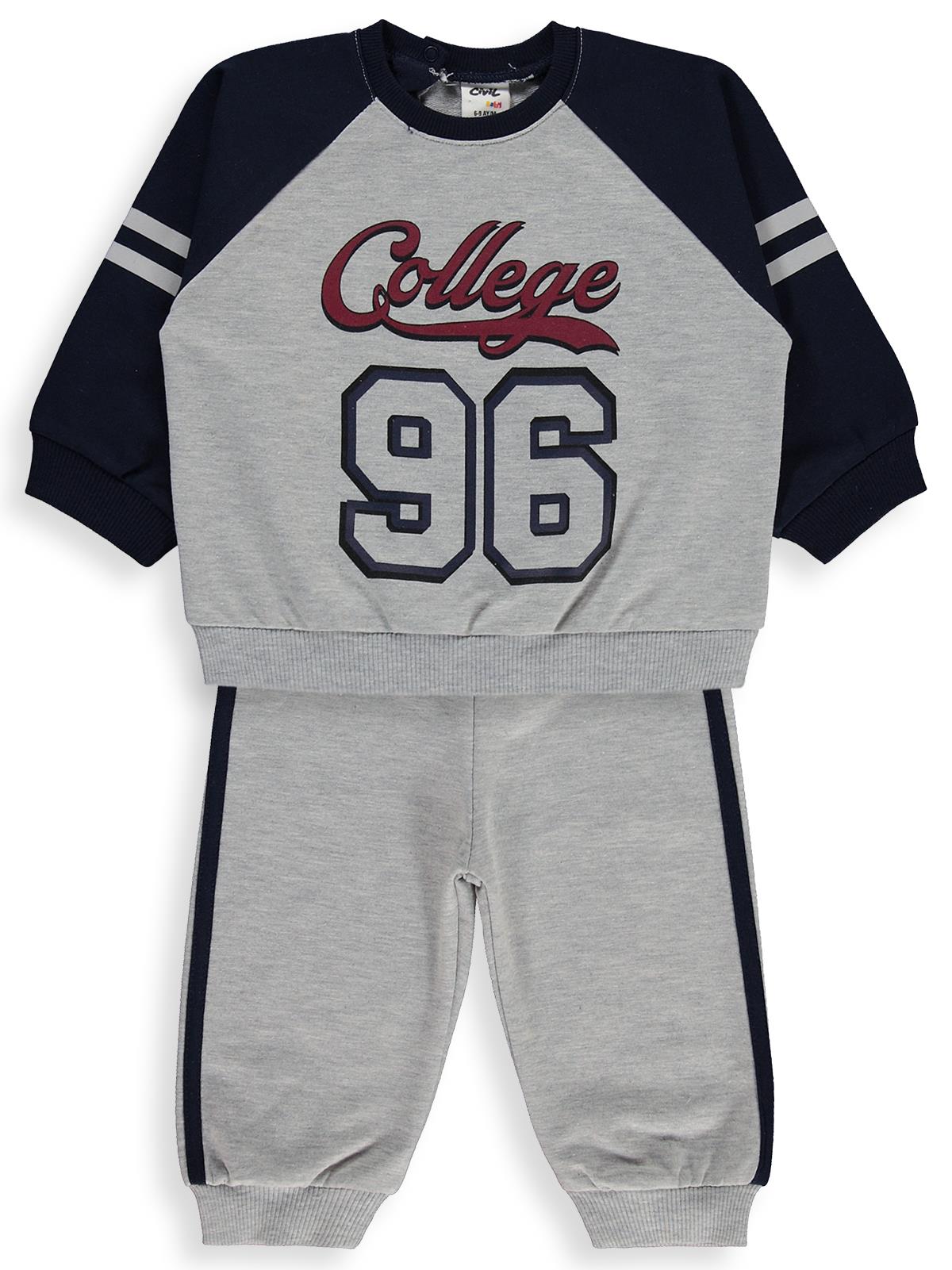 Civil Baby College Baskılı 6-18 Ay Takım - Lacivert