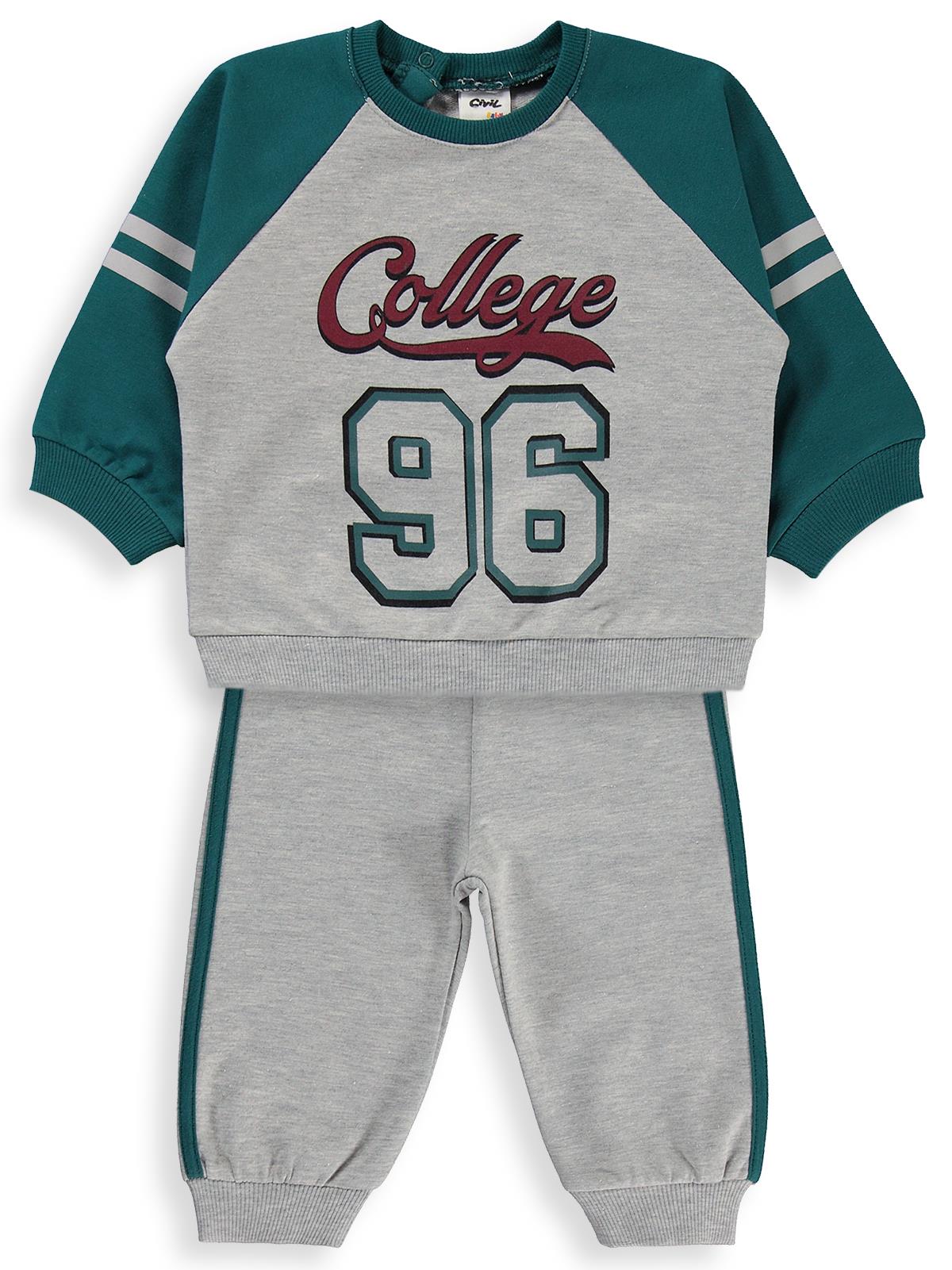 Civil Baby College Baskılı 6-18 Ay Takım - Lacivert