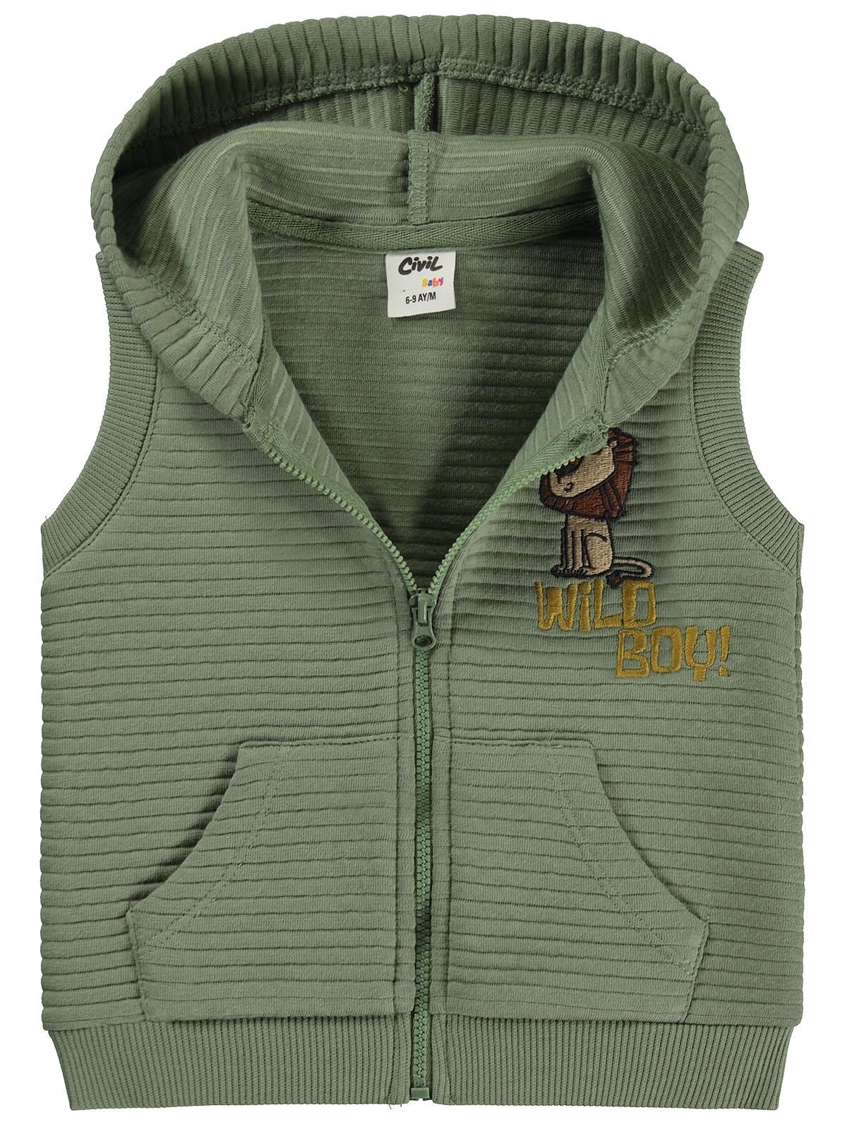 Civil Baby Aslan Nakışlı 6-18 Ay Yelek - Yeşil