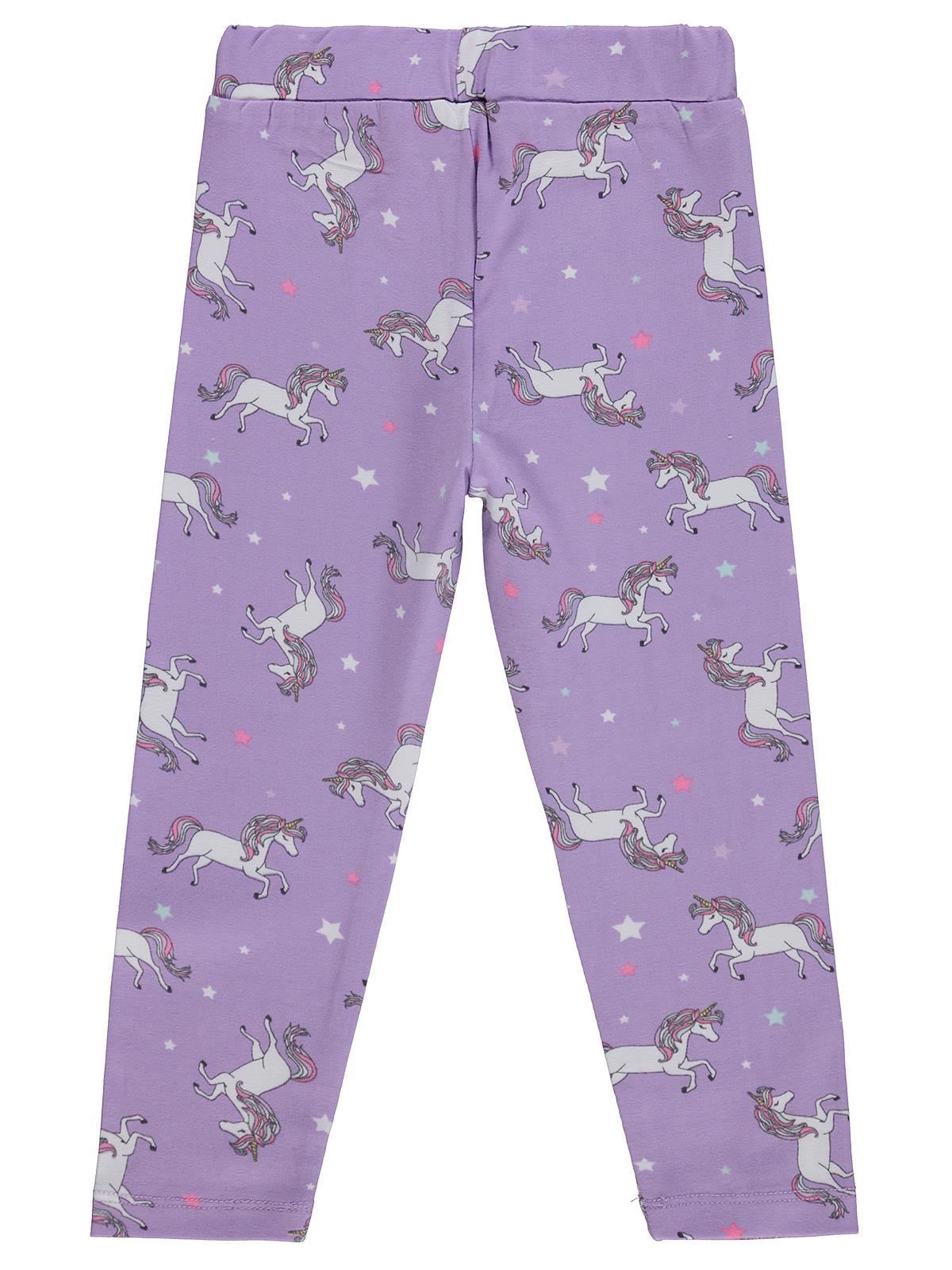 Civil Girls Unicorn Baskılı 2-5 Yaş Tayt - Lila