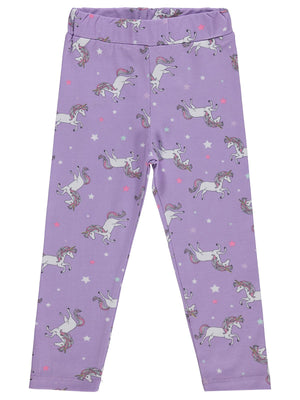 Civil Girls Unicorn Baskılı 2-5 Yaş Tayt - Lila