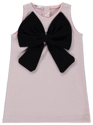 Civil Girls Fiyonk Detaylı 2-5 Yaş Elbise - Pudra