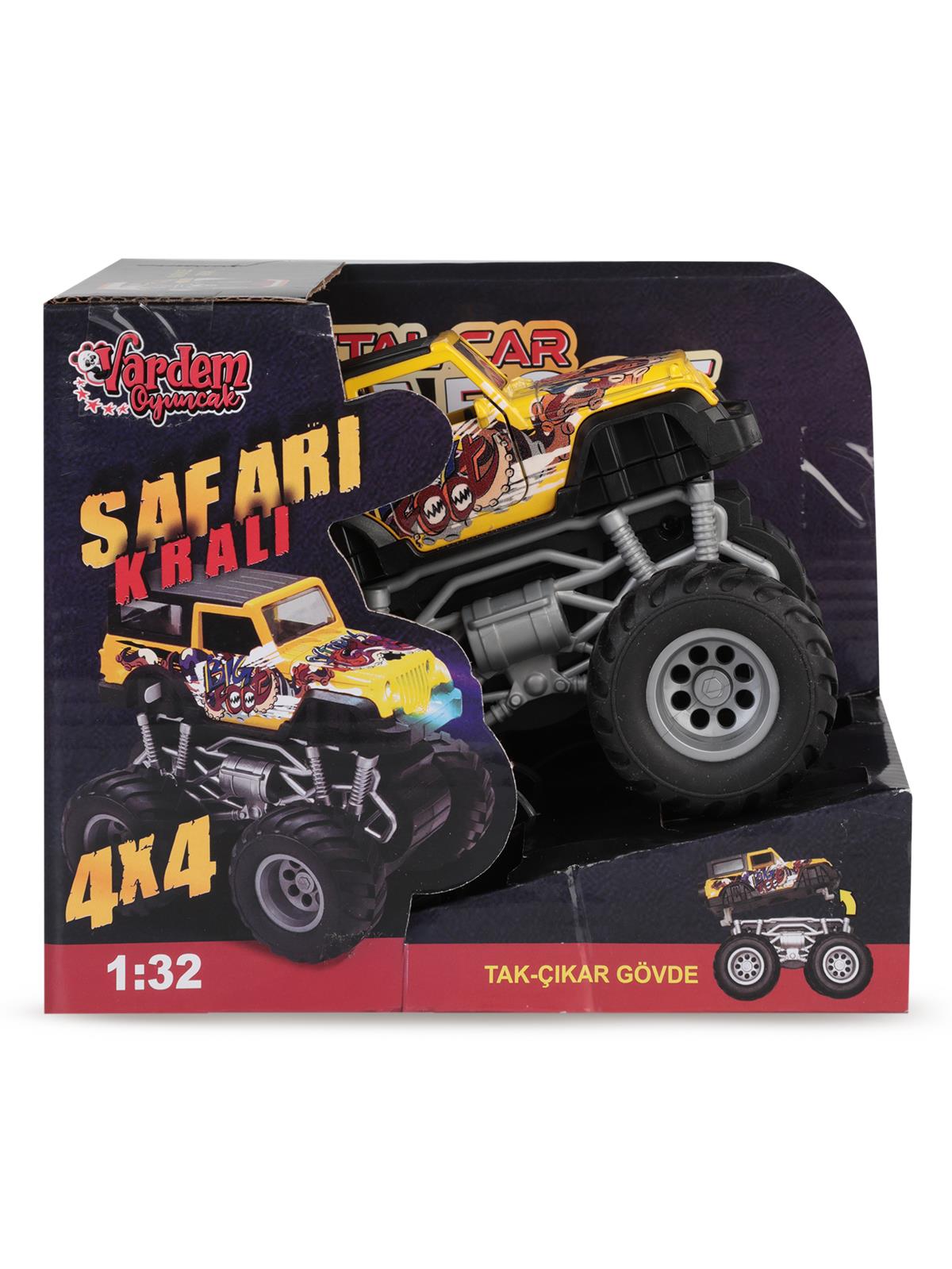 Vardem Oyuncak Isıklı- Muzıklı 1:32 Safarı Kralı Jeep 4x4 - Sarı