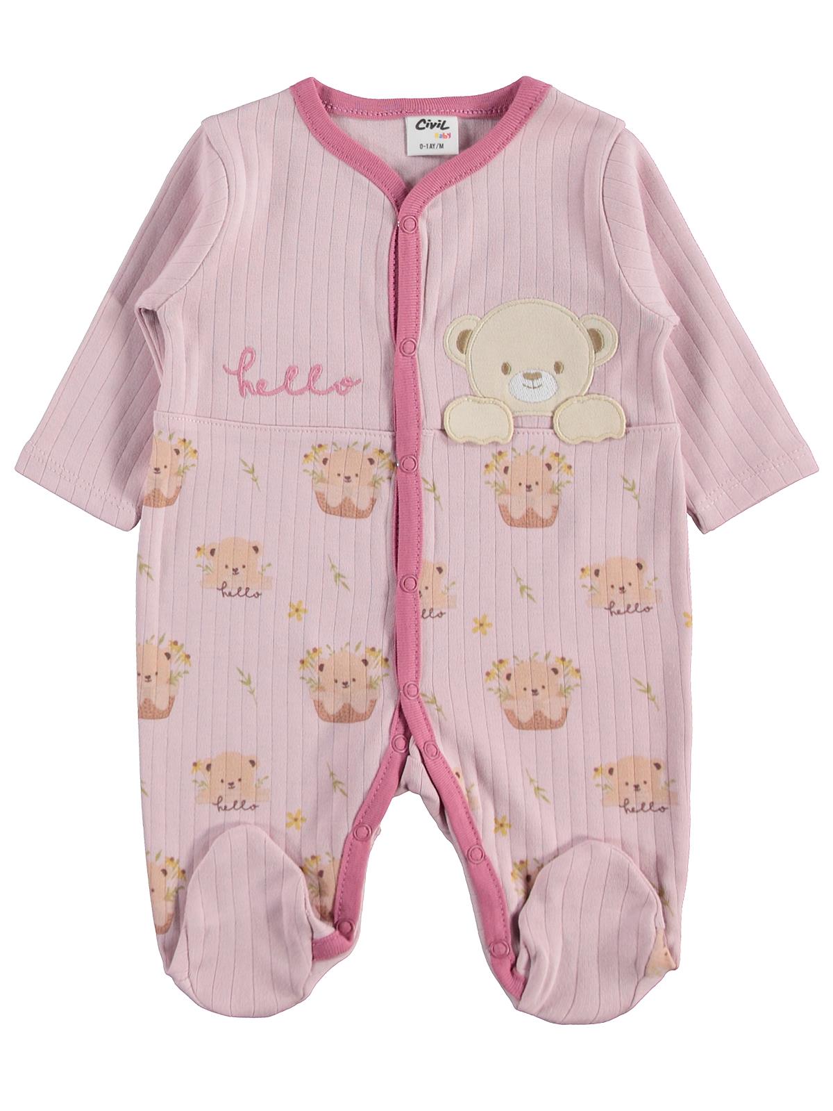 Civil Baby Ayı Empirme 8 li 0-1 Ay Zıbın Setleri - Lila