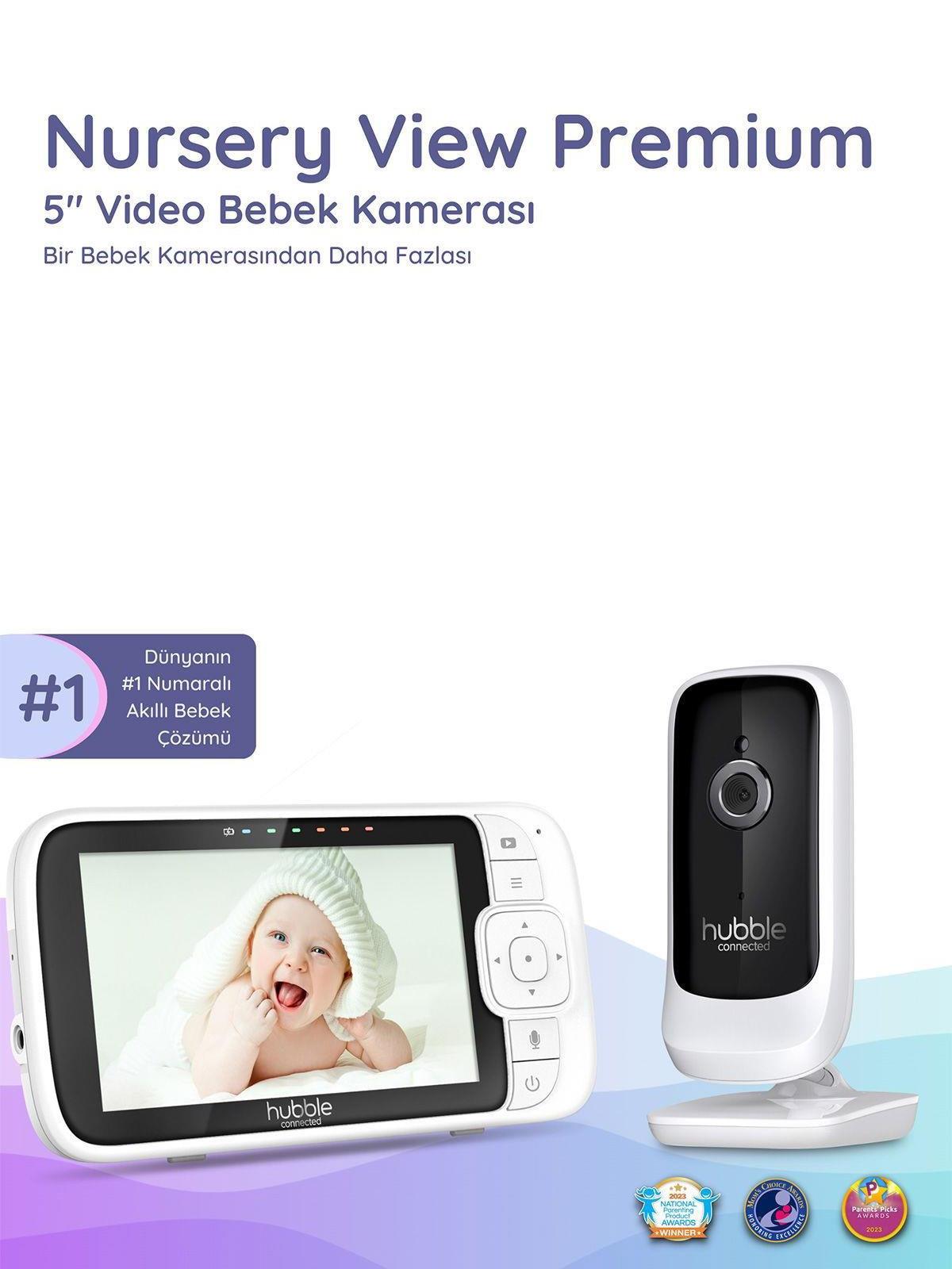 Hubble Nursery View Premium 5’’ Dijital Ekranlı Bebek Kamerası