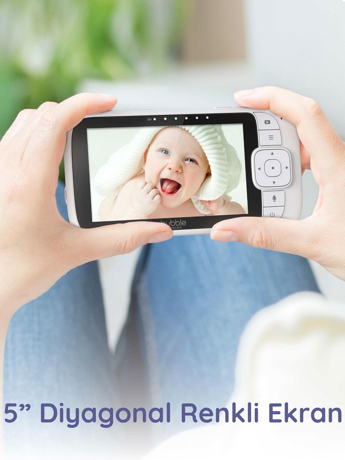Hubble Nursery View Premium 5’’ Dijital Ekranlı Bebek Kamerası