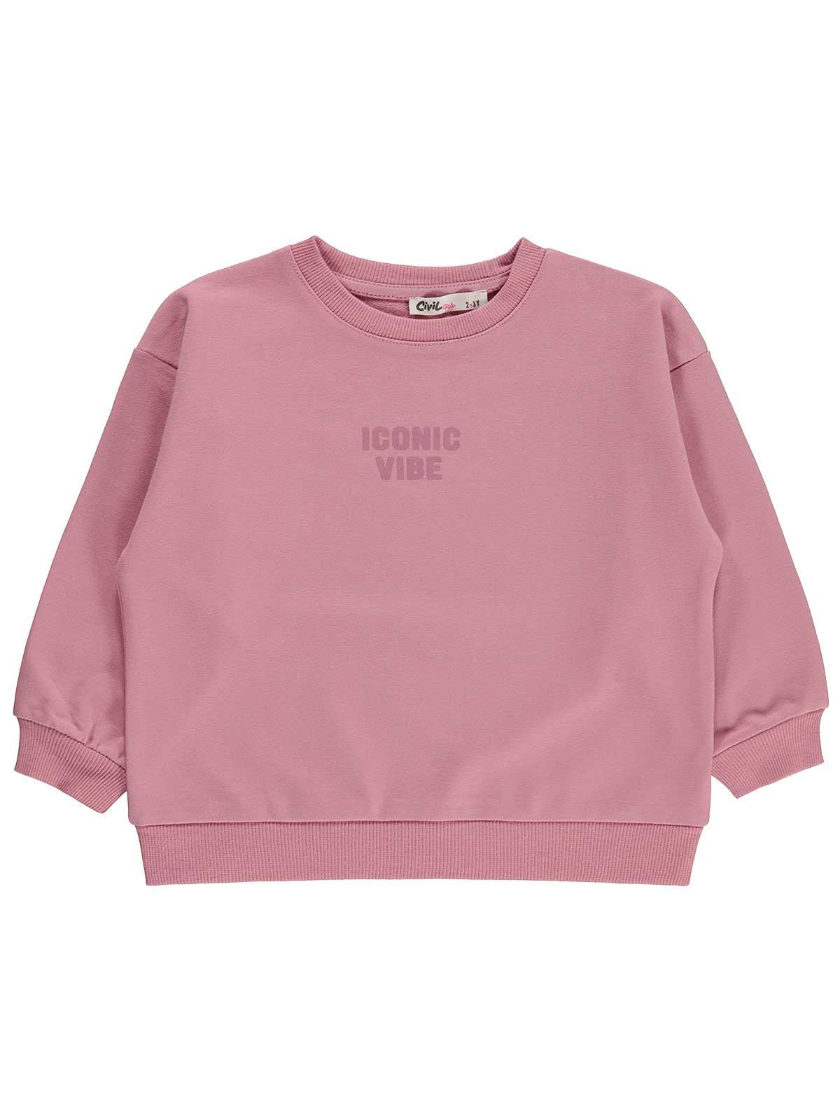 Civil Girls Basic 2-5 Yaş Sweatshirt - Pembe