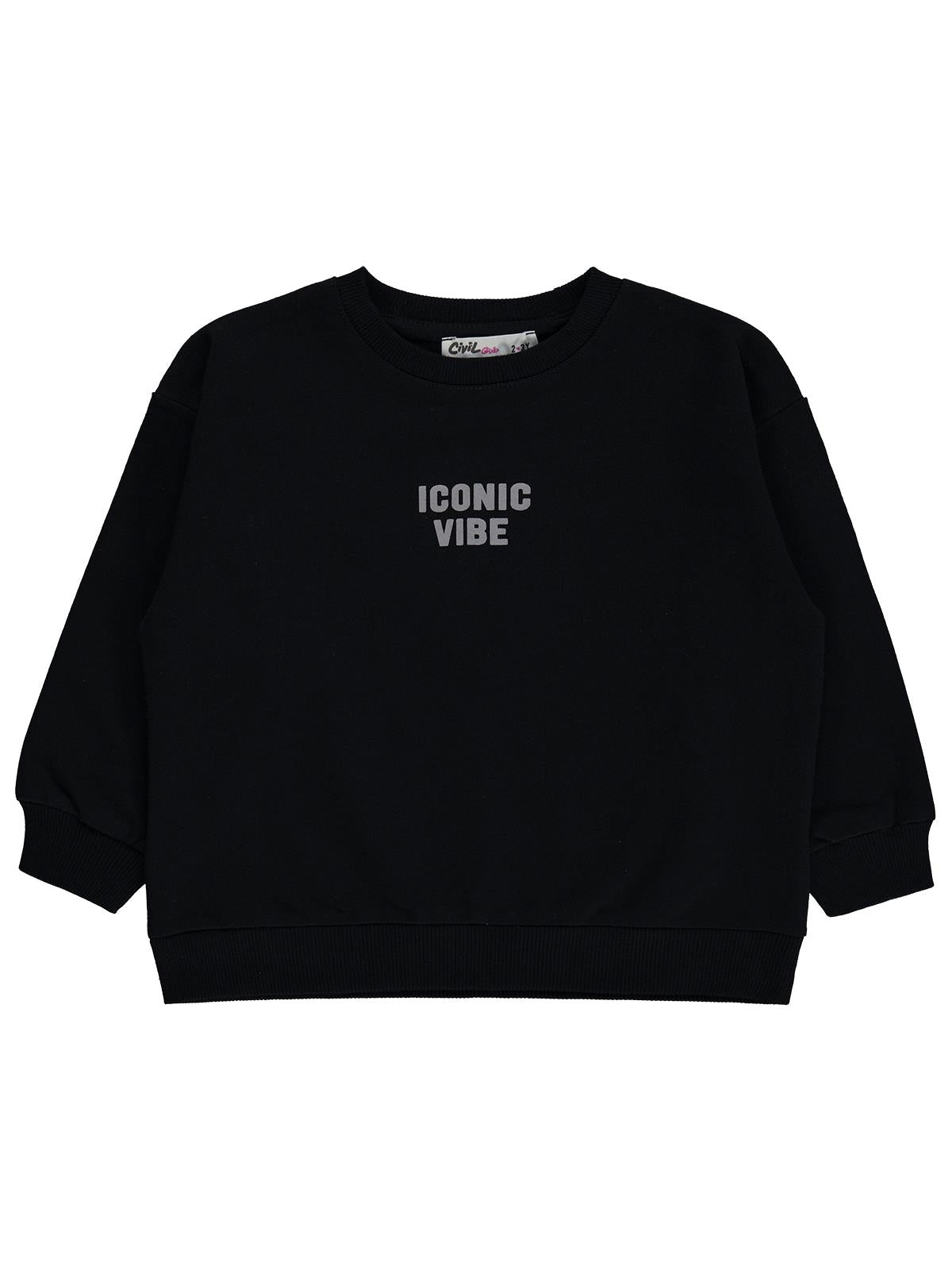 Civil Girls Basic 2-5 Yaş Sweatshirt - Siyah
