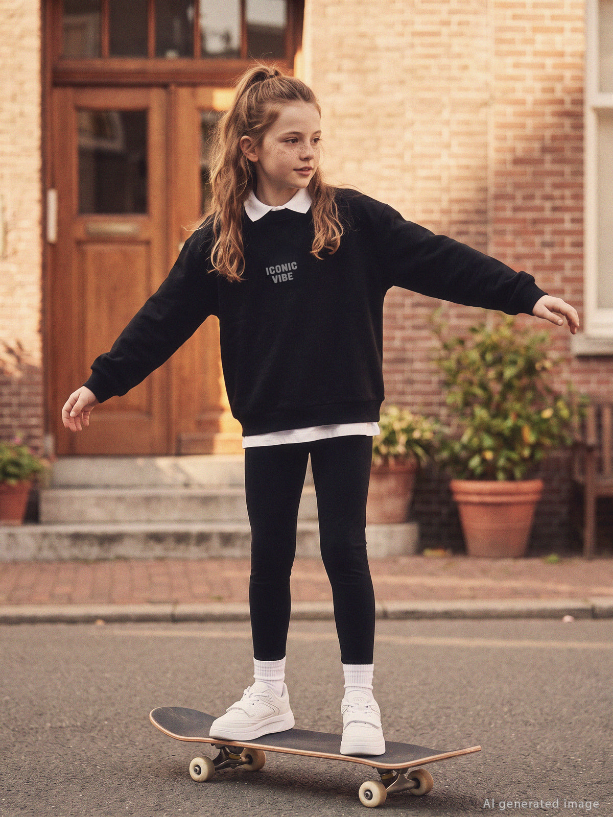 Civil Girls Basic 10-13 Yaş Sweatshirt - Siyah
