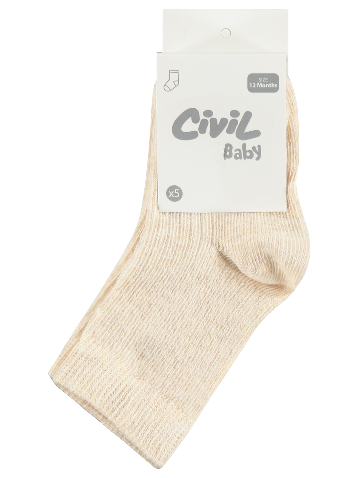 Civil Baby Soft Basic 5'li 6-18 Ay Bebek Erkek Çorap Set