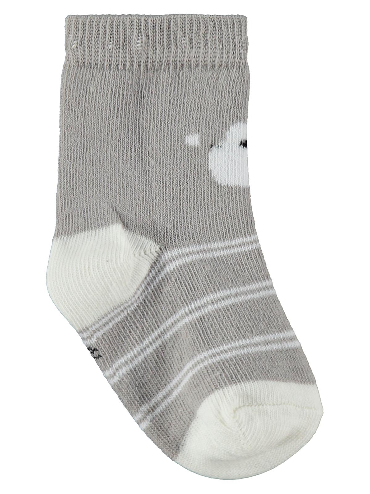Civil Baby Face Animal 3'lü 6- Bebek Erkek Çorap Set - Standart