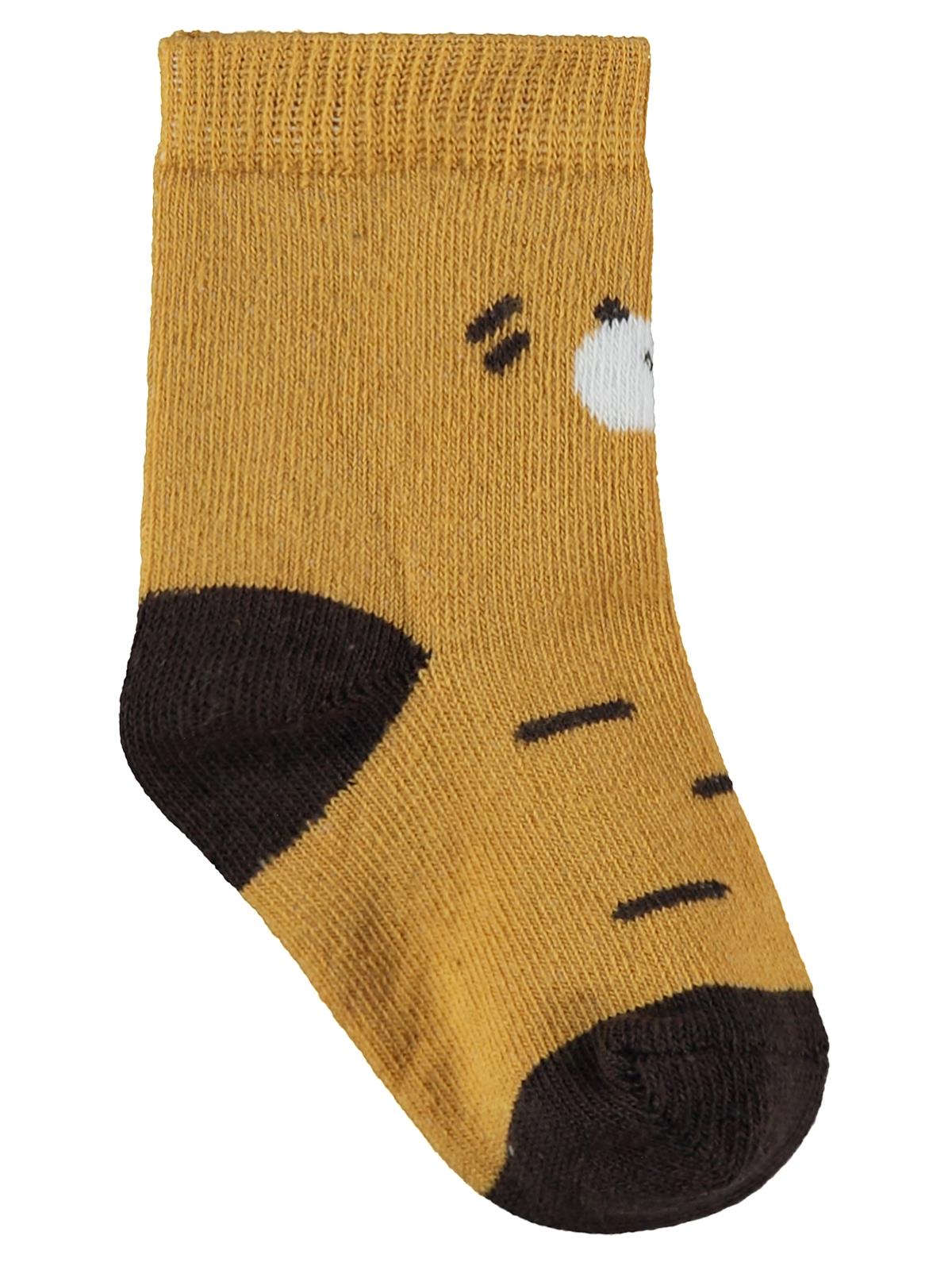 Civil Baby Face Animal 3'lü 6- Bebek Erkek Çorap Set - Standart
