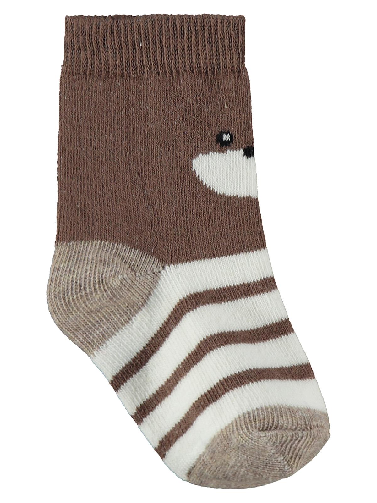 Civil Baby Face Animal 3'lü 6- Bebek Erkek Çorap Set - Standart