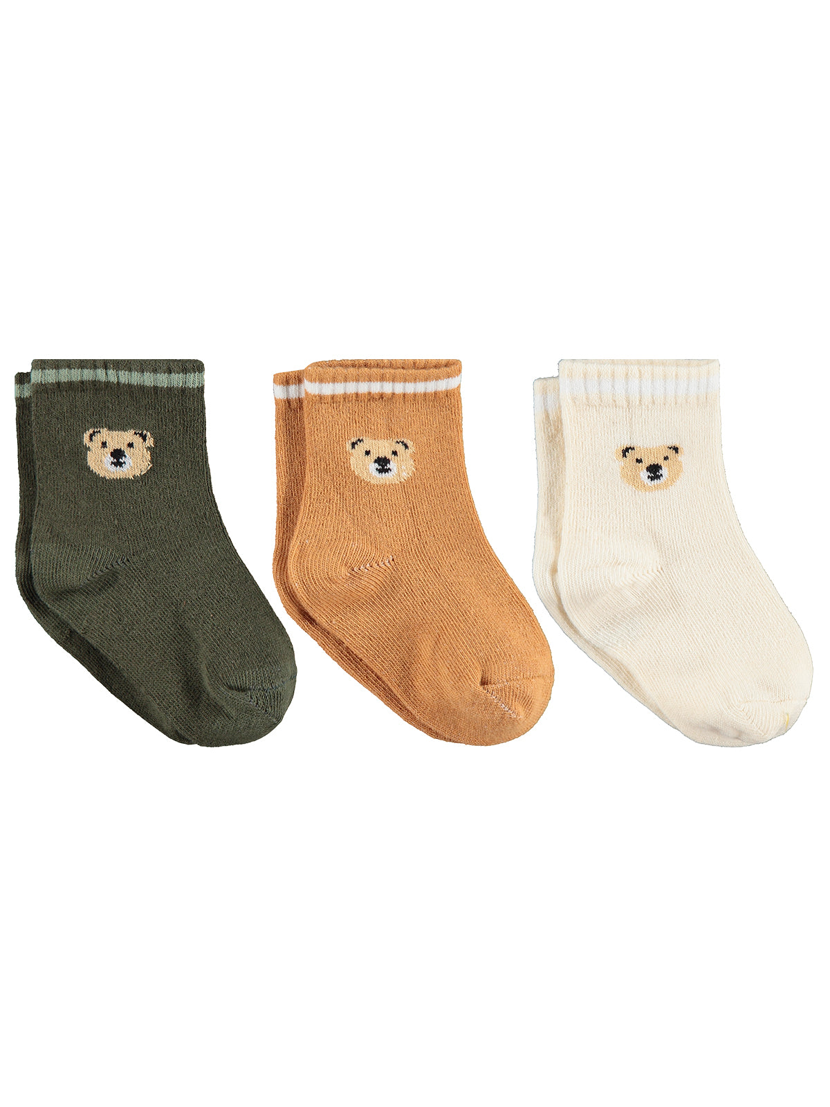 Civil Baby Bear 3'lü 6- Bebek Erkek Çorap Set